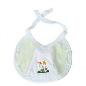 Hot Sale White And Light Green Cute Rabbit Decorative Baby Bibs