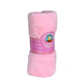 High Quality Plain Pink 100% Cotton Baby Blankets