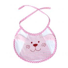 Hot Sale White And Light Pink Cute Rabbit Decorative Baby Bibs