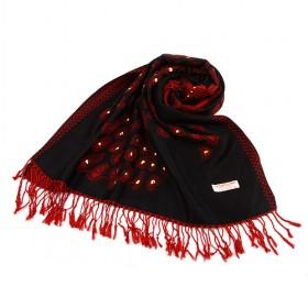 Red And Black Cotton Scarf,womens Scarf,wholesale Scarf