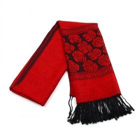 Knitting Scarf,red Floral Scarf,womens Scarf,wholesale Scarf