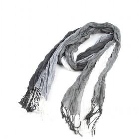 Fashion Grey And Black Stripes Scarf,wrinkle Cotton Scarf,hot Sale