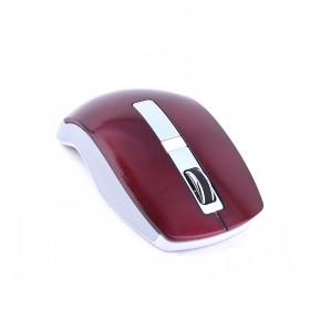Good Quality Dark Red And Silver Wireless Computer Mouse