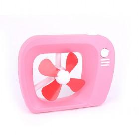 Mini Pink Deskset Handheld Rechargeable USB-connected Fan