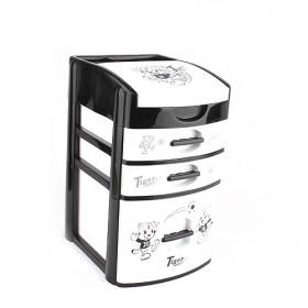 Black And White Small Storage Boxes With Storage Drawer