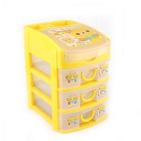 Yellow Small Plastic Storage Boxes With  Storage Drawer and Storage Lid