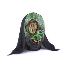 Strange Dark Green One-eyed Halloween Horror Scream Mask