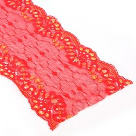Stretch Red Lace Ribbon 15cm