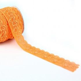 Stretch Orange Lace Ribbon 3cm