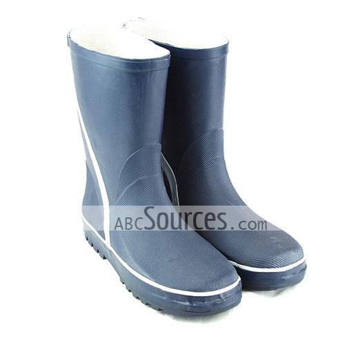 dark blue rain boots