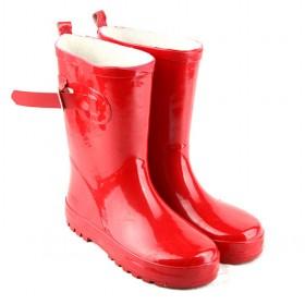 Womens Rain Boots Red Buckle