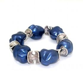 Wholesale Dark Blue Resin Beads Bracelets