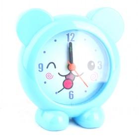 Modern Design Cute Light Blue Bear Design Mute Quartz Alarm Clock