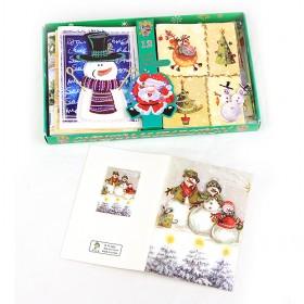 Wholesale Christmas Snowman Greeitng Cards Gift