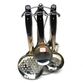 7 Pieces Stainless Steel Cooking Tools With Metal Rack