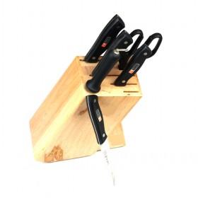 Wholesale High Quality 7 Pieces Stainless Steel Kitchen Knife Set With Wooden Stand