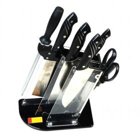 7 Pieces Steel Knives For Kitchen Cooking Knife Set With Plastic Stand
