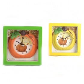 Hot Sale Apple And Pumpkin Design Metal Twin Bell Alarm Clock