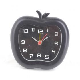 Simple Design Black Apple Plastic Multifunctional Luminous Mute Quartz Alarm Clock