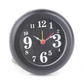 Simple Design Black Circle Plastic Multifunctional Luminous Mute Quartz Alarm Clock
