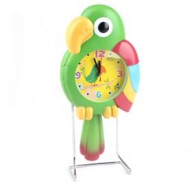 Sweet Design Green Parrot Mute Alarm Clock With Pumdulum And Night Lights