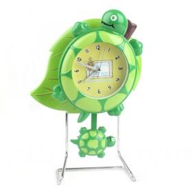 Sweet Design Green Leaf Mute Alarm Clock With Pumdulum And Night Lights