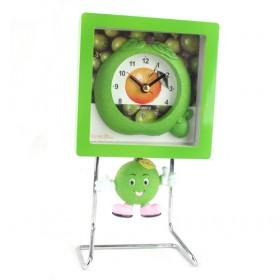 Sweet Design Green Square Mute Alarm Clock With Pumdulum And Night Lights