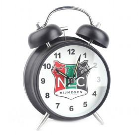 Cute Cartoon Design Double Bell White And Black Decorative Battery Operated Alarm Clock
