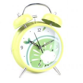 Cute Cartoon Design Double Bell Yellow Decorative Battery Operated Alarm Clock