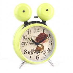 Cute Cartoon Design Double Bell Antique Decorative Battery Operated Alarm Clock