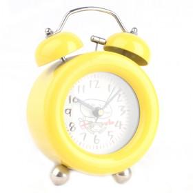 Double Bell Yellow Round Traditional Sqaure Battery Operated Alarm Clock