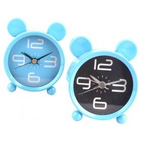 Double Bell Black And Blue Traditional Alarm Clock - Battery Operated