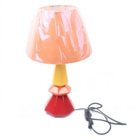 LS-21489ORN Table Lamp, Orange Ceramic With Silhouette Paper Shade