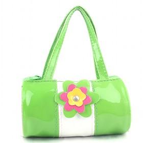 Ladies ' Shoulder Bag Fashion Green Flower Design Small Size