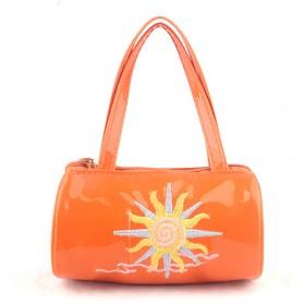BEST -SELLING !!! Lovely Cowhide Female Bag Restoring Orange Sun Lomo Camera Bag Shoulder Small Handbag