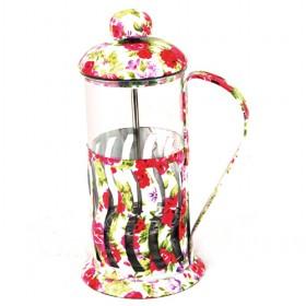 Wholesale High Quality With Nice Glamorous Floral Design French Press Pot/ Coffee Makers/ Tea Maker/ Pots
