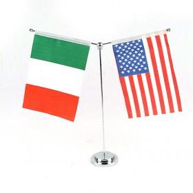 Amecican And Italy, National Flag, Zinc Alloy