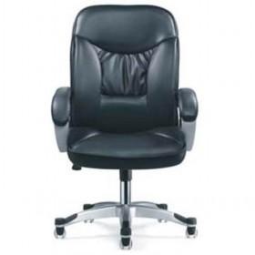 Sophisticated Black Leather Height Lifting Swivel Computer Chair/ Office Chair/ Boss Chair