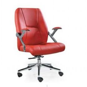 Exquisite Red Leather Stainless Steel Computer Chair/ Office Chair/ Boss Chair