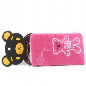 Promotions!! Hot Sale High Fashion Rose Bear Cellphone Case Wallet/mobile Phone Case/cellphone Bag/wallet