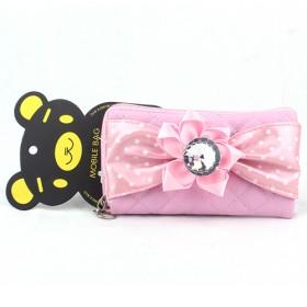 Hot Sale Cell Phone Pink Bag Suited For Apple Phone Samsung Nokia Blackberry Multi-function