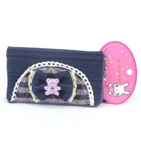 Universal Blue Cloth Ladybags Cell Phone ; IPOD,MP3,Camera Sock Bag Carring Case,Cover With Neck Strap