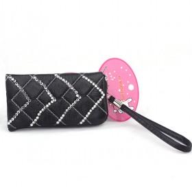 Universal Leather Ladybags Cell Phone ; IPOD,MP3,Camera Sock Bag Carring Case,Cover With Neck Strap