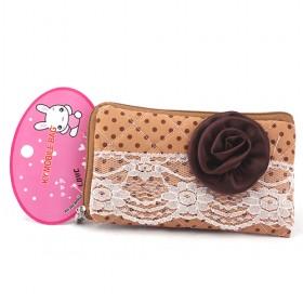 Velvet Cloth Lace Case Wallet Bag For Mobile Cell Phone, For Phone/iPod/Mp3/Mp4