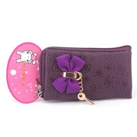 Velvet Cloth Dark Purple Case Wallet Bag For Mobile Cell Phone, For Phone/iPod/Mp3/Mp4