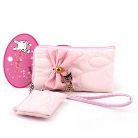 Velvet Cloth Pink Case Wallet Bag For Mobile Cell Phone, For Phone/iPod/Mp3/Mp4