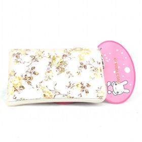 Velvet Cloth Floral Case Wallet Bag For Mobile Cell Phone, For Phone/iPod/Mp3/Mp4