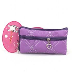 Velvet Cloth Purple PU Case Wallet Bag For Mobile Cell Phone, For Phone/iPod/Mp3/Mp4
