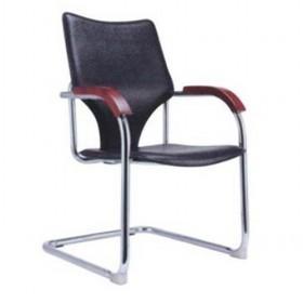 Simple Design Black Leather Stainless Steel Computer Chair/ Office Chair/ Boss Chair