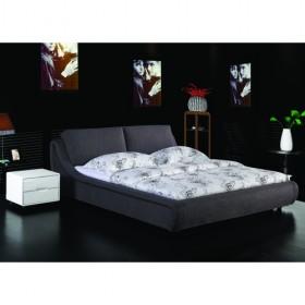 Fashionable White And Grey Upholstery Fabric Bed